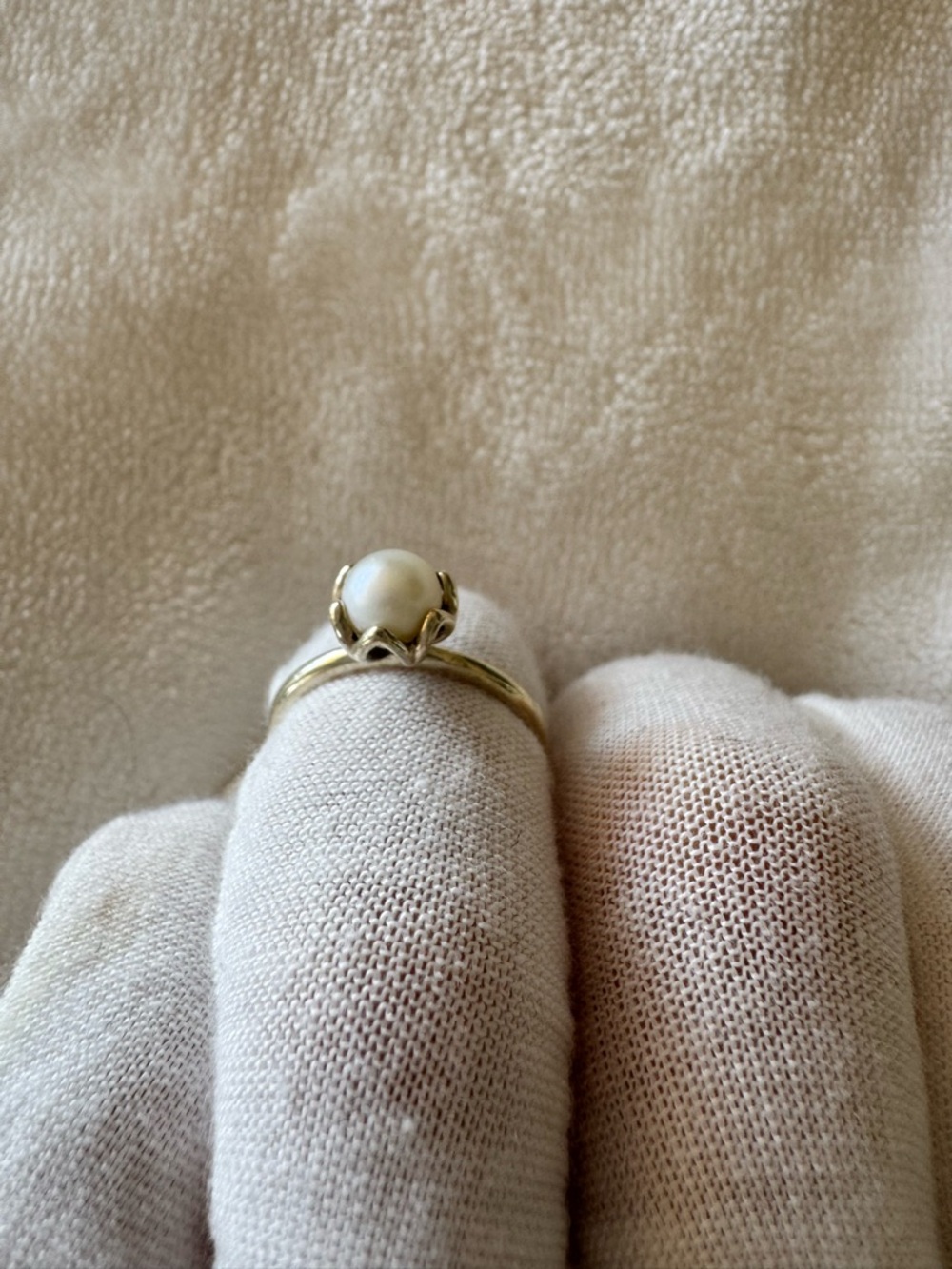 Pandora Sterling Silver Pearl Ring with Decorative Prongs size 6 - Picture 9 of 14